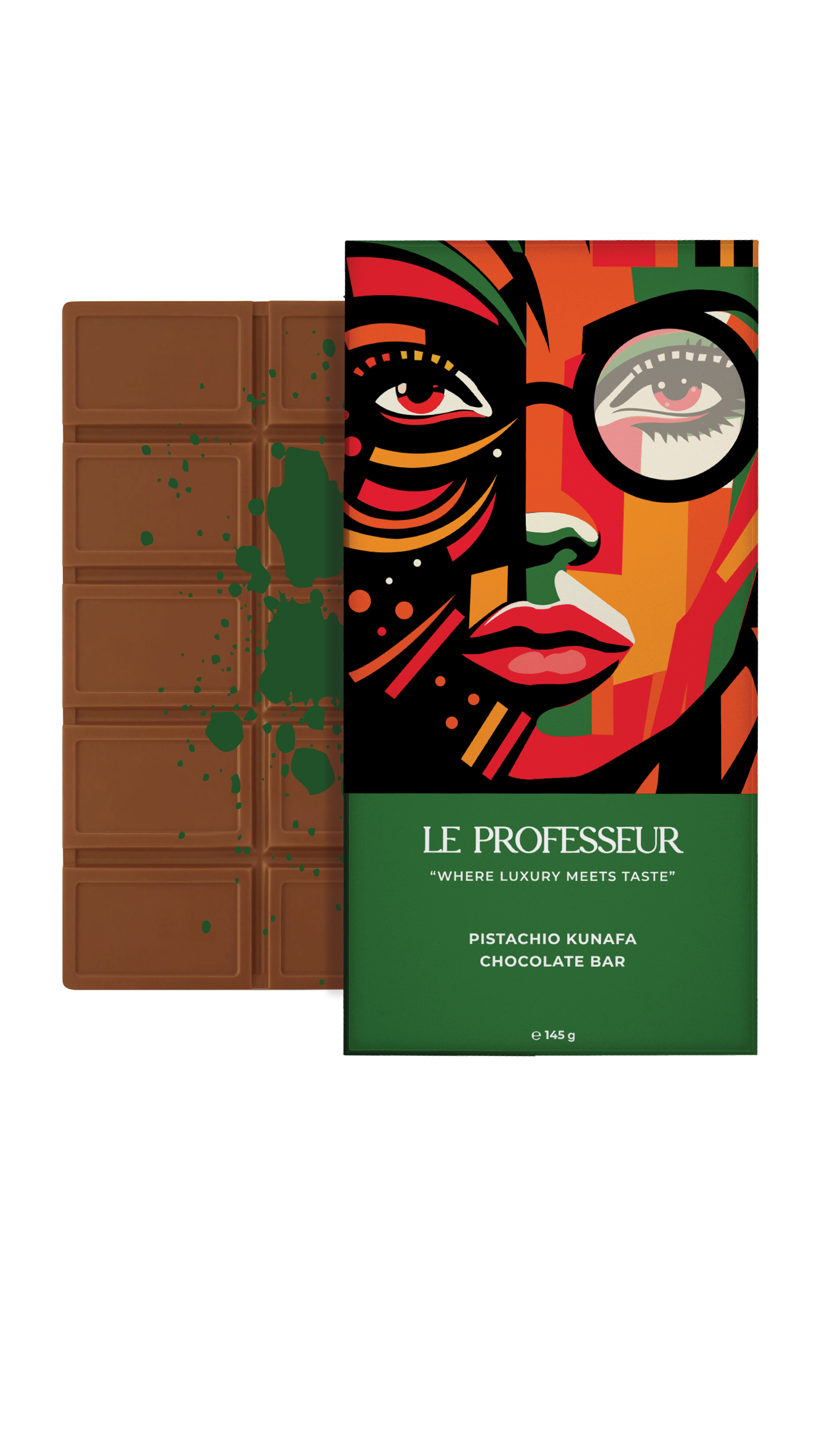 LE PROFESSEUR Pistachio Kunafa Milk Chocolate