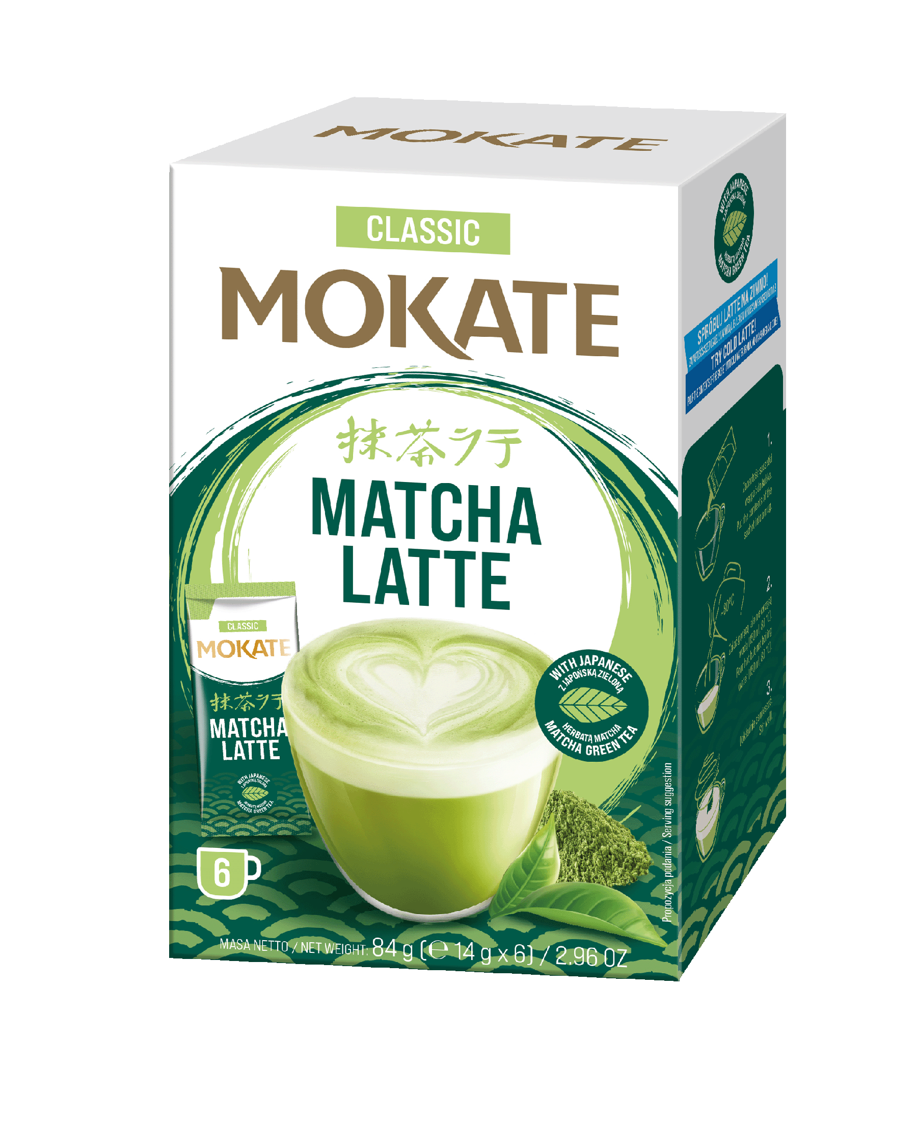 MOKATE MATCHA LATTE  FLAVOUR (6x14G) 84G