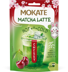 MOKATE MATCHA LATTE CHERRY FLAVOUR HOT OR COLD POUCH (7x40G) 40G