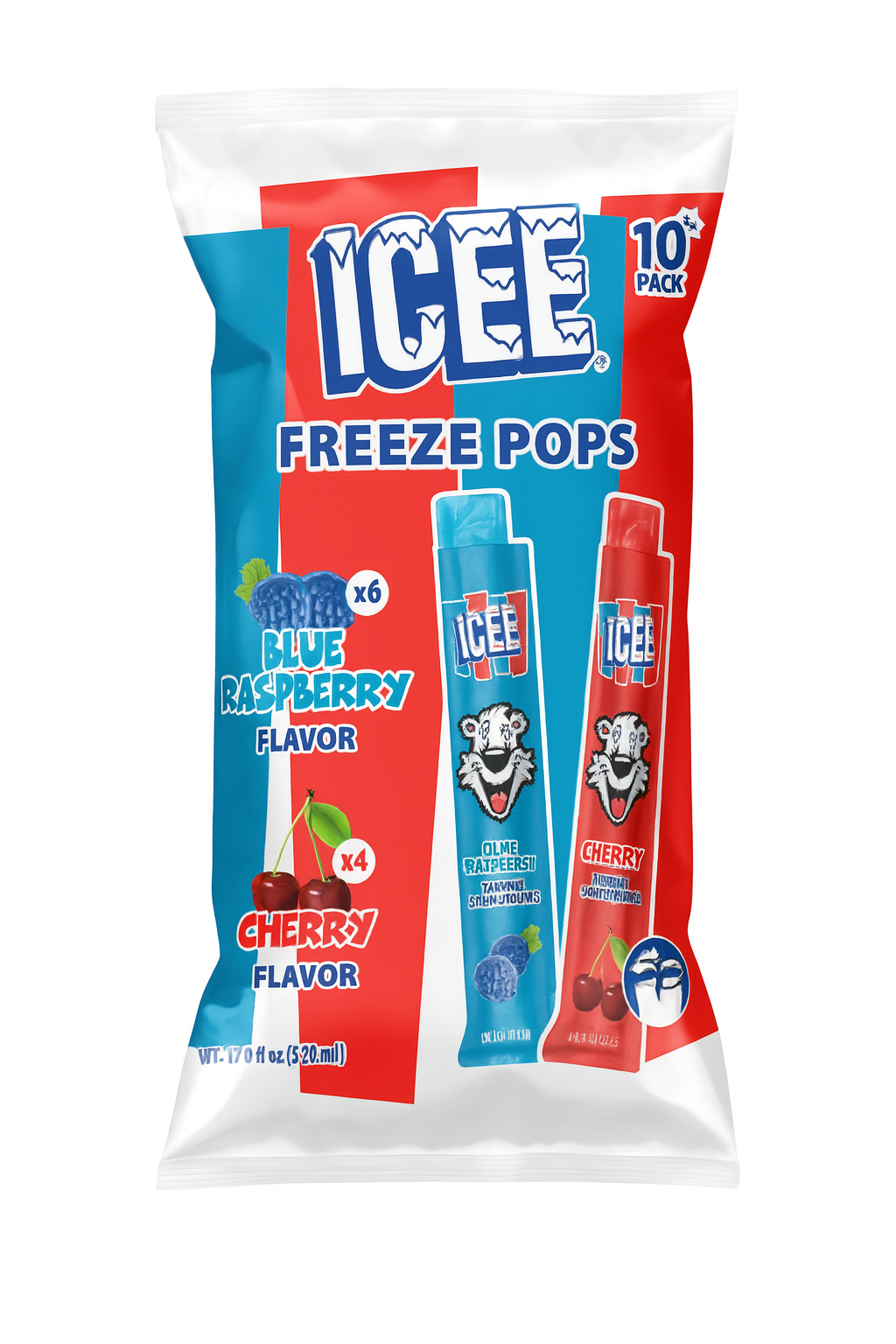 Icee Freeze Pops Bag 10 pcs 50 ml